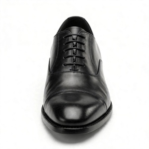 Los Mejores Zapatos Oxford de Vestir para Hombre, 100% Cuero Genuino, Punta Puntiaguda, con Cordones, Color Sólido, para Oficina, Carrera Profesional, Todas las Temporadas, de BD - Product Image 2
