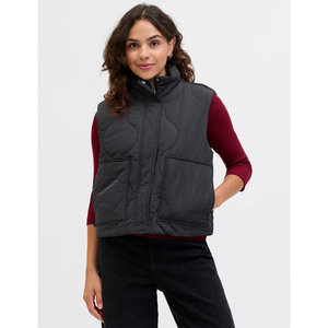 Chaleco acolchado grueso para mujer, talla grande, con logo personalizado, para equitación, esquí y actividades al aire libre, con cuello alto y diseño acolchado. - Product Image 4