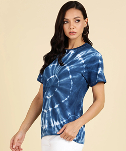 Camisetas Personalizadas Unisex de Alta Calidad para Adolescentes, sin Espalda, Sexy, Tie Dye, Oversize, de Poliéster/Algodón, con Mangas Farol - Product Image 2