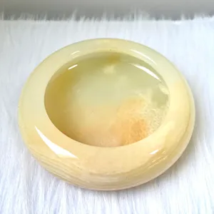 Cuenco Donut de Ónix Verde Afgano, Resistente al Fuego, Moderno, para Cocina, Comedor, Sala de Estar, Revestimiento de Pared, Cuenco para Servir - Product Image 4
