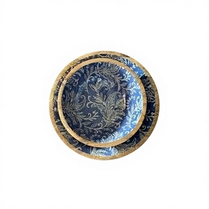 Tazón de Servir de Madera de Acacia con Impresión en Esmalte de Lujo, Ecológico, Vintage, Personalizado, con Diseño Nuevo, en Oferta - Product Image 1