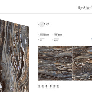 กระเบื้องพอร์ซเลนเคลือบเงาคุณภาพสูง ขนาด 800x1600 1200x1800 750x1500 มม. ออกแบบมาเพื่อเพิ่มความโดดเด่นให้กับการตกแต่งภายในสไตล์ร่วมสมัยด้วยความเงางามระดับพรีเมียม - Product Image 1