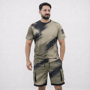 Ensemble deux pièces personnalisé style resort : haut et short assortis pour les vacances à la plage, les croisières et la mode décontractée - Product Image 1