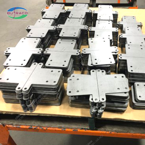 Steel column base <b>plates</b> are fabricated to order, with <b>surface</b> treatment, hot-dip galvanizing, powder coating - Product Image 4