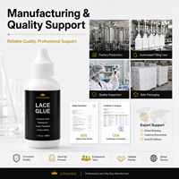 Colle à perruque en dentelle de marque privée, formule au panthénol résistante à la transpiration, pour les distributeurs mondiaux de produits capillaires