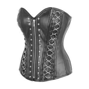 Genuine Leather Heavy Duty Full Slim Fit Fitness <b>Waist</b> <b>Corset</b> for Women Long Bust Training <b>Corset</b> with Spring Spirrel - Product Image 2