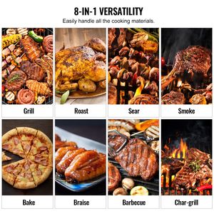 Grill BBQ Portatile da Tavolo da 62 Pollici in Ferro Resistente con Copertura e Carrello per Gas Propano e Carbonella, Ideale per Giardini - Product Image 3