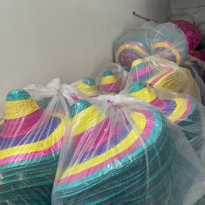 หมวกฟางทรงโซมเบรโรเวียดนามเม็กซิกัน ปีกกว้าง สำหรับงาน DIY และของขวัญเครื่องประดับส่วนบุคคล 99 โกลด์ ดาต้า - Product Image 4