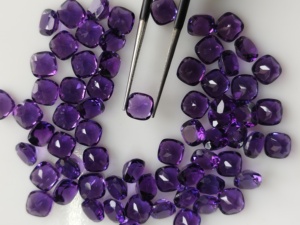 Natural African Amethyst 6MM Cushion Cut Purple Certified Best Quality Loose Gemstone for Jewelry Making - Product Image 3