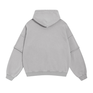 Sweat-shirts à capuche streetwear oversize de haute qualité, respirants, unisexes, en coton, personnalisables avec impression en relief OEM - Product Image 2