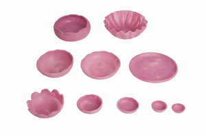Tazón Redondo de Plástico con Diseño de Espiral Rosa y Blanco para Servir Postres y Cereales en el Hogar y la Cocina - Product Image 5