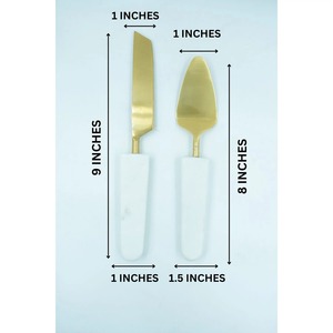 Juego de Postres de Lujo Premium – Cuchillo y Servidor para Pastel de Diseño para Eventos Modernos - Product Image 1