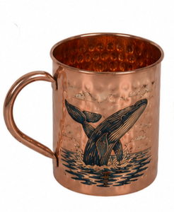Handcrafted Hammered Copper Mug with Octopus Design Pure Copper Drinking Mug Moscow Mule Mug Marine Art Copper Cup - Product Image 3