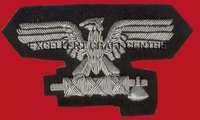 GERMAN NAZE EAGLE Badge en métal brodé hautement personnalisé, motif ancre et couronne de lauriers, avec paillettes, patch en tissu à coudre pour uniforme et vêtement