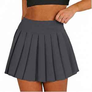 Falda plisada a la cintura natural para mujer, informal, hasta el tobillo, a rayas, sexy, nueva, para verano y otoño - Product Image 3