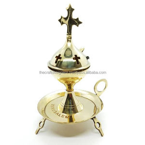 Quemador de incienso de latón antiguo Cross Top Precio bajo Buena calidad Venta al por mayor Buen difusor de olores Quemador de incienso para el hogar y el jardín - Product Image 4