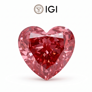 เครื่องประดับซิสมา เพชรรูปหัวใจสีชมพูสดใส ได้รับการรับรองจาก IGI เพชรเพาะเลี้ยงในห้องปฏิบัติการ |   เพชรหลวมเพาะเลี้ยงในห้องปฏิบัติการสำหรับทำเครื่องประดับ - Product Image 1