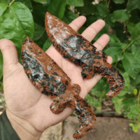 Achat natürlicher Großhandel Beste Qualität Halbmond Mahagoni Obsidian Pfeilspitzen Kristall Große Feuerstein Pfeilspitze Für Bulk