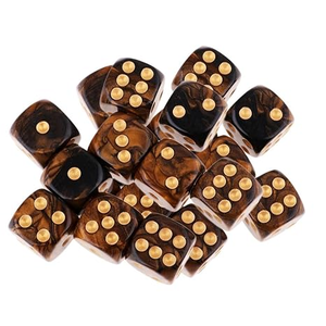 Jeu de dés en résine artisanale avec points dorés, motif circulaire, objet de collection, dés de jeu pour jeux de société, jeux de table, cadeau personnalisé - Product Image 3