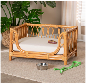 Lit pour animaux de compagnie portable en rotin doux écologique tissé à la main Artex Hai Nam pour chiens/chats/lapins, coussin amovible lavable - Product Image 5