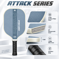 Raquette de pickleball ProStike GEN3 11mm en fibre de carbone T700, nid d'abeille PP, forme standard pour doubles offensifs, mains rapides, vente en gros OEM