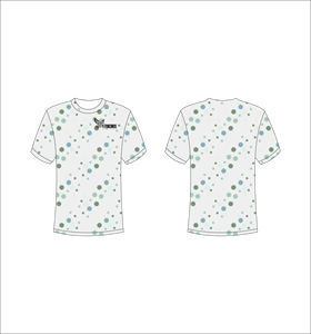 T-shirt à manches courtes pour homme Ferocious, motif à pois, col rond, coupe classique, décontracté, respirant, jersey de coton, design imprimé - Product Image 1
