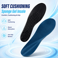 Semelles intérieures sportives en mousse de gel sur mesure, respirantes, absorbant les chocs, confortables, pour hommes et femmes