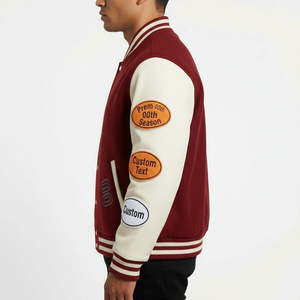 แจ็คเก็ตวาร์ซิตี้ผู้ชายคุณภาพสูงแบบสั่งทำปี 2025 ไซส์ใหญ่ ปักลายทีมกีฬา สไตล์สตรีทแฟชั่นฤดูหนาว - Product Image 3