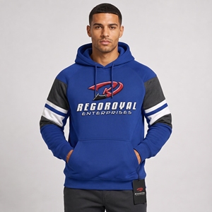 <b>Lightweight</b> Men Puff Printed <b>Hoodie</b> Warm Sweatshirt Classic Fit Drawstring Hood Front Pocket Everyday Outdoor Indoor Wear - Product Image 4