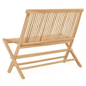 Chaise de jardin en teck massif avec coussin en mousse souple - Meubles d'extérieur durables et imperméables pour les événements - Product Image 4