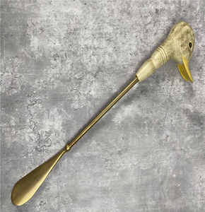 Modern Brass Shoe Horn Sleek Design Shoe <b>Helper</b> Tool For Easy Wearing Shoes And Daily Convenience - Product Image 3