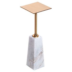 Hot Selling White Marble <b>C</b> Shape Sofa Side <b>Table</b> Luxury Modern Living Room Bedroom Accent <b>Table</b> Wholesale Export Quality Durable - Product Image 1