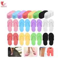 Pantuflas Desechables de Espuma EVA para Pedicura, Chanclas Sólidas para Spa, Salón de Uñas, Hotel, Ligeras, Lavables, para Todas las Temporadas