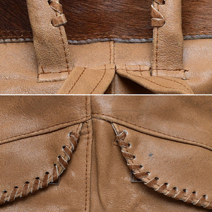 Leather Womens Fashion Backpack <b>Studded</b> Fringe Cowhide Flap <b>Bag</b> Boho Style Designer Western Style Backpacks - Product Image 5