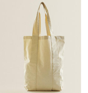 Sac fourre-tout en toile de coton biologique recyclé avec logo personnalisé imprimé, grand sac de shopping réutilisable en toile de coton avec logo - Product Image 2