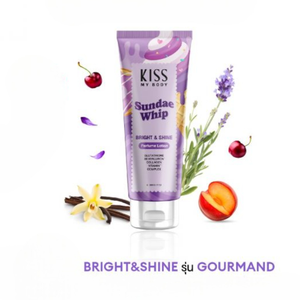 คิส มาย บอดี้ ไบรท์ แอนด์ ไชน์ เพอร์ฟูม โลชั่น ซันเดย์ วิป 200 กรัม กลิ่นหอมหวานละมุนจากผลไม้เมืองร้อน เนื้อบางเบา - Product Image 3
