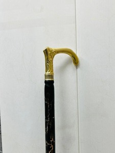 Bastón Plegable de 3 Secciones, Multifuncional, con Mango de Latón Victoriano y Madera de Palisandro Negro Tallada, Pulido, 37 Pulgadas (Aprox.) MUNDO ANTIGUO - Product Image 2