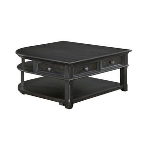 Tavolino da Caffè in Legno Resistente con Piano Sollevabile, Ripiani Aperti e Cassetto Portaoggetti, Nuovo Stile di Arredamento per Soggiorno in Finitura Antracite - Product Image 6