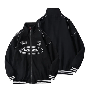 2022 Spring New Reversible Stand Collar Zipper Loose Street Harajuku Oversize Bomber <b>Jacket</b> <b>Men</b> Women Couples Reflective Tops - Product Image 4
