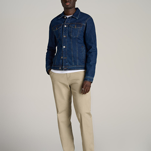 Men's Winter <b>Denim</b> Jacket High Street Fashion Casual Fur Collar Thin Windproof Warm <b>Coat</b> - Product Image 1