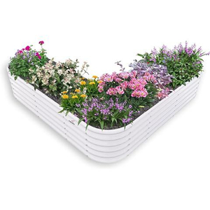Bac à légumes surélevé en acier galvanisé robuste, grand bac à plantes en métal pour l'extérieur, idéal pour les légumes, les fleurs et les herbes. - Product Image 5