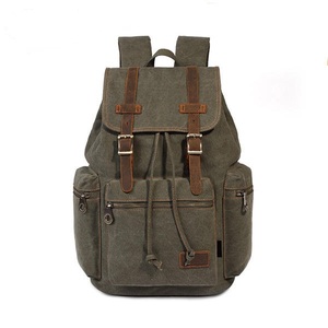 N&L Canvas Laptop <b>Backpack</b> Unisex Retro Style 36-59L Durable Softback with Buckle Closure and Shoulder <b>Straps</b> - Product Image 1