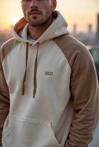 Conjunto de Pantalones Cargo Blancos y Sudadera con Capucha de Forro Polar Ecológico Tejido para Hombre, Diseño Sólido, Manga Regular, Ropa de Otoño - Product Image 4