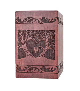 Urnes funéraires en bois pour adultes, urnes de crémation artisanales en bois poli, urnes funéraires à bas prix - Product Image 1