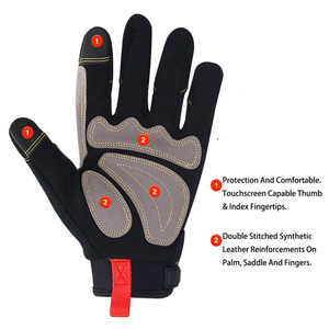 Wholesale Price <b>Touch</b> Screen Mechanics Working Hand Safety <b>Gloves</b> Premium Quality Real Leather Mechanical Work <b>Gloves</b> - Product Image 2