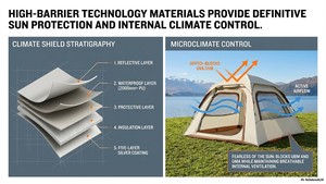 Torik Beach Camping Oxford <b>Canopy</b> <b>Tent</b> Double 2-Layer 230x230cm Fully Automatic Portable 2000mm Waterproof Four-Season Straight - Product Image 4