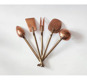 <b>Copper</b> Cooking Spoon Mirror Polished With Handle Metal Cooking <b>Utensil</b> Easy To Clean <b>Copper</b> Spoon - Product Image 5