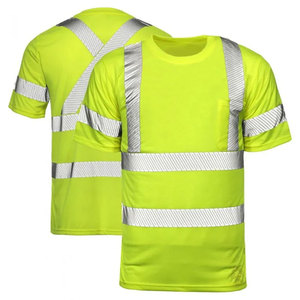 Workwear Short Sleeve High Visibility Reflective Safety T-Shirts Construction Hi Vis <b>Working</b> Wear Unisex Safety Worker T-Shirts - Product Image 1
