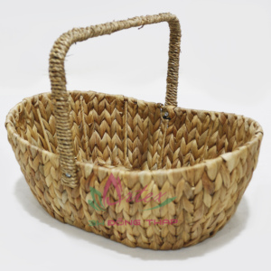 <b>Small</b> Rustic Eco-Friendly Multifunction Long Handle Woven Flower <b>Basket</b> Gift for Weddings Multi-Purpose Artificial Flowers - Product Image 3
