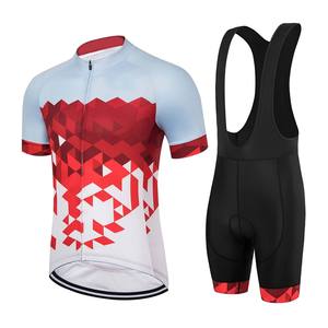 Conjunto de Jersey de Ciclismo Azul y Negro de Manga Corta con Culotte Acolchado de 220g, Uniforme de Ciclismo de Montaña para Invierno, OEM - Product Image 4